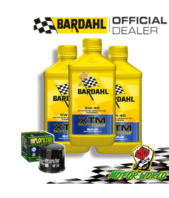TAGLIANDO 3L BARDAHL XTM 5W40 + FILTRO HIFLO HF138