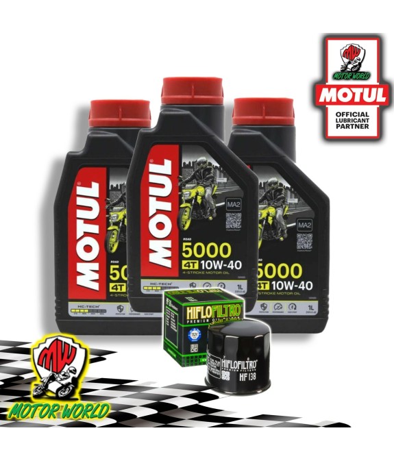 TAGLIANDO 3L MOTUL 5000 10W40 + FILTRO OLIO Suzuki SV 650 2015