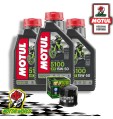 TAGLIANDO 3L MOTUL 5100 15W50 + FILTRO OLIO Suzuki SV 650 2015