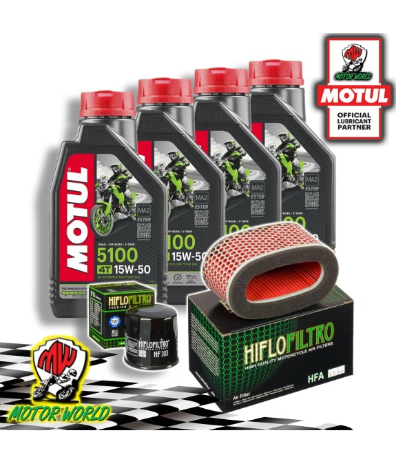 TAGLIANDO 4L MOTUL 5100 15W50 + FILTRI HIFLO HONDA VT 750 Shadow Spirit 2007