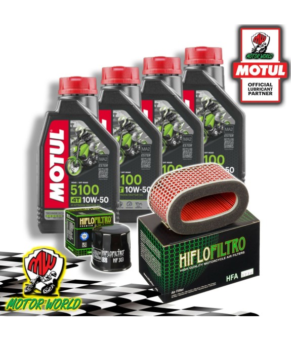 TAGLIANDO 4L MOTUL 5100 10W50 + FILTRI HIFLO HONDA VT 750 Shadow Spirit 2007
