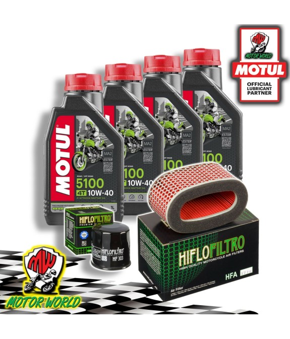 TAGLIANDO 4L MOTUL 5100 10W40 + FILTRI HIFLO HONDA VT 750 Shadow Spirit 2007