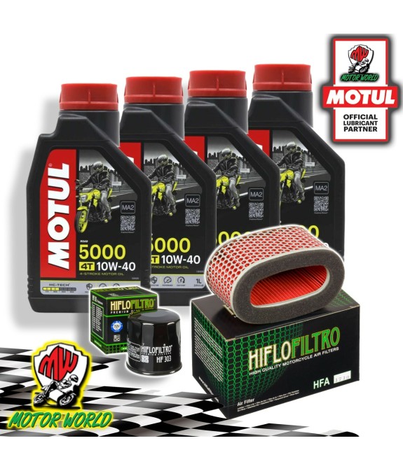 TAGLIANDO 4L MOTUL 5000 10W40 + FILTRI HIFLO HONDA VT 750 Shadow Spirit 2007