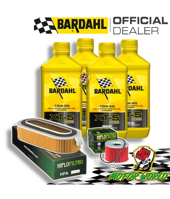 TAGLIANDO 4L BARDAHL XTS 10W50 + FILTRI HIFLO HONDA CB 1100 1981 1982 1983
