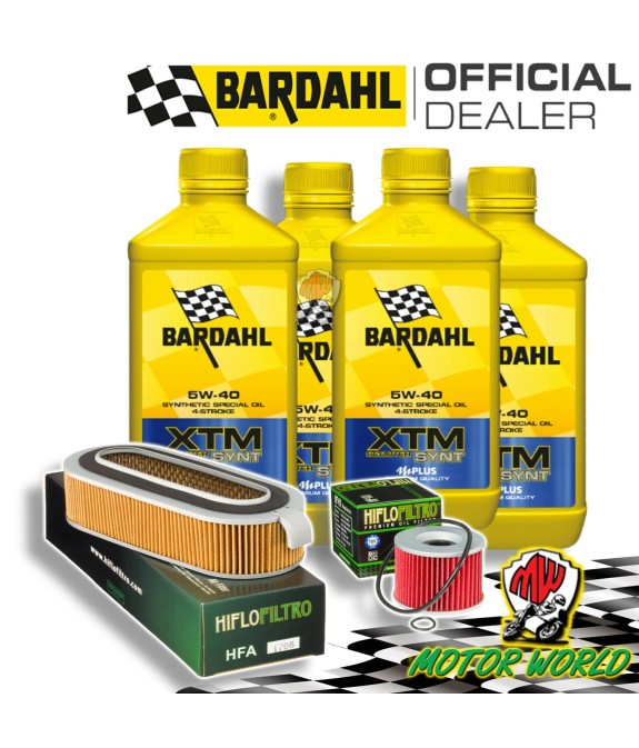 TAGLIANDO 4L BARDAHL XTM 5W40 + FILTRI HIFLO HONDA CB 1100 1981 1982 1983