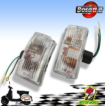Frecce anteriori vetro bianco per Piaggio Vespa PK 80 125 S Automatica