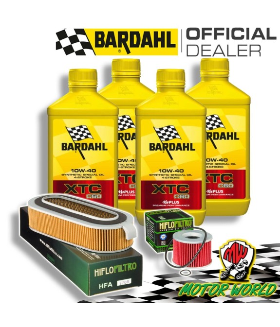 TAGLIANDO 4L BARDAHL XTC 10W40 + FILTRI HIFLO HONDA CB 1100 1982 1983