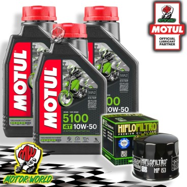 TAGLIANDO 3L MOTUL 5100 15W50 + FILTRO OLIO HF153 Ducati 650 Indiana 1988