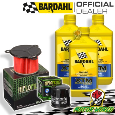 TAGLIANDO 3L BARDAHL XTM 5W40 + FILTRI HIFLO HONDA XRV 750 AFRICA TWIN 1992