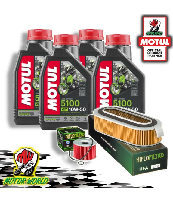 TAGLIANDO 4L MOTUL 5100 10W50 + FILTRI HIFLO HONDA CB 1100 1981 1982 1983