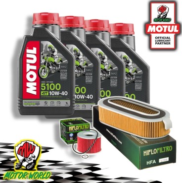 TAGLIANDO 4L MOTUL 5100 10W40 + FILTRI HIFLO HONDA CB 1100 1982 1983