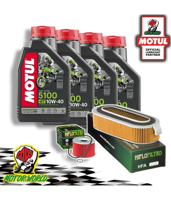 TAGLIANDO 4L MOTUL 5100 10W40 + FILTRI HIFLO HONDA CB 1100 1982 1983