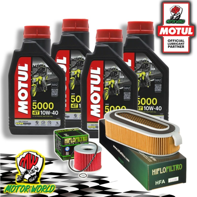 TAGLIANDO 4L MOTUL 5000 10W40 + FILTRI HIFLO HONDA CB 1100 1982 1983