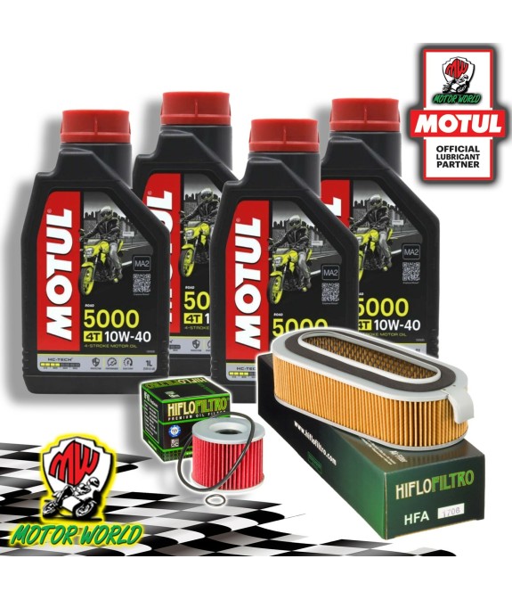 TAGLIANDO 4L MOTUL 5000 10W40 + FILTRI HIFLO HONDA CB 1100 1982 1983