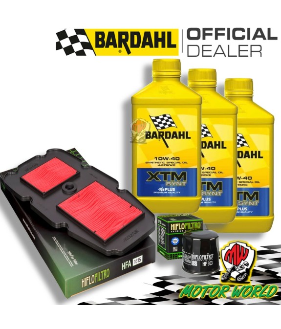 TAGLIANDO 3L BARDAHL XTM 10W40 + FILTRI HIFLO HONDA XL 650 V TRANSALP 2007