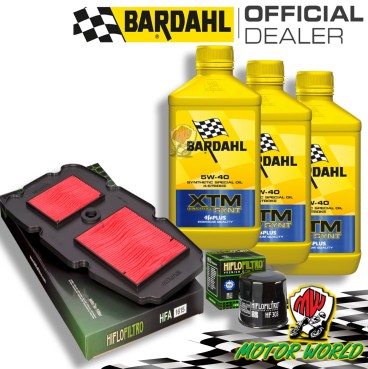 TAGLIANDO 3L BARDAHL XTM 5W40 + FILTRI HIFLO HONDA XL 650 V TRANSALP 2007