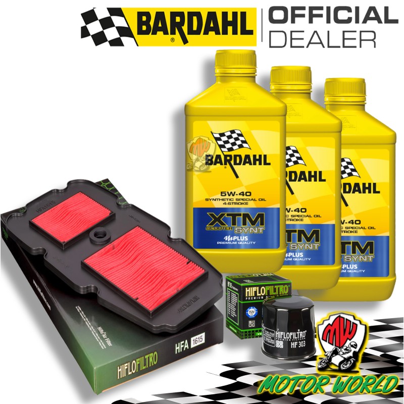 TAGLIANDO 3L BARDAHL XTM 5W40 + FILTRI HIFLO HONDA XL 650 V TRANSALP 2007