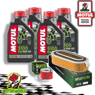 TAGLIANDO 4L MOTUL 5100 15W50 + FILTRI HIFLO HONDA CB 1100 1981 1982 1983