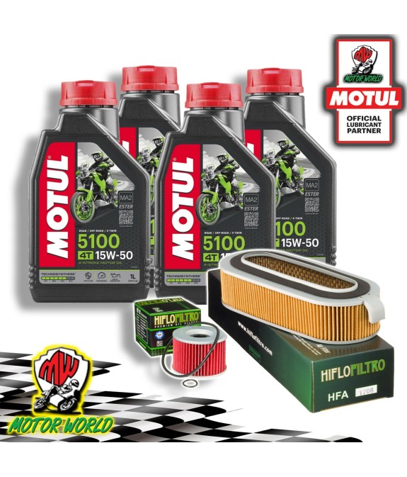TAGLIANDO 4L MOTUL 5100 15W50 + FILTRI HIFLO HONDA CB 1100 1981 1982 1983