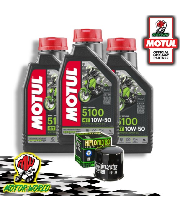 TAGLIANDO 3L MOTUL 5100 10W50 + FILTRO OLIO Suzuki SV 650  2015