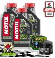 TAGLIANDO 3L MOTUL 5100 10W40 + FILTRO OLIO Ducati 620 Monster Dark MD 2004