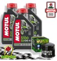 TAGLIANDO 3L MOTUL 5100 10W40 + FILTRO OLIO Suzuki King Quad 750 AXi 2019