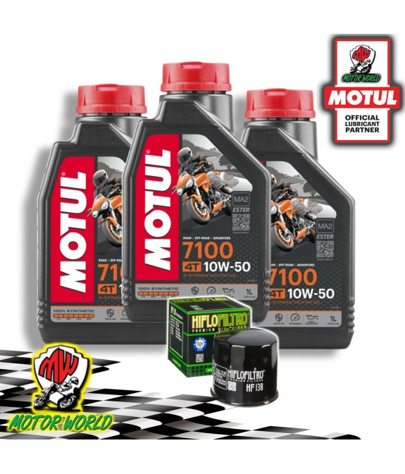 TAGLIANDO 3 L MOTUL 7100 10W50 + FILTRO OLIO HIFLO Suzuki SV 650 X 2018