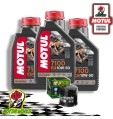 TAGLIANDO 3 L MOTUL 7100 10W50 + FILTRO OLIO HIFLO Suzuki SV 650 X 2018