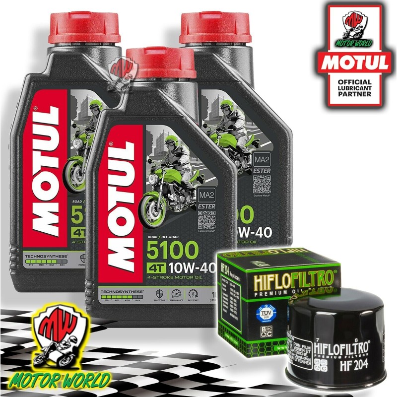 TAGLIANDO 3L MOTUL 5100 10W40 + FILTRO OLIO HF204