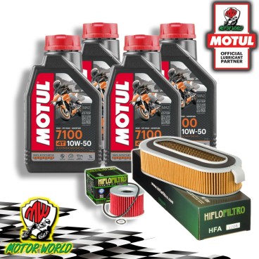 TAGLIANDO 4L MOTUL 7100 10W50 + FILTRI HIFLO HONDA CB 1100 1981 1982 1983