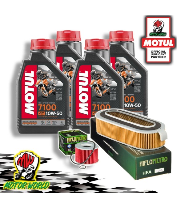 TAGLIANDO 4L MOTUL 7100 10W50 + FILTRI HIFLO HONDA CB 1100 1981 1982 1983
