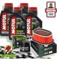 TAGLIANDO 4L MOTUL 5000 10W40 + FILTRI HIFLO HONDA XRV 750 Africa Twin 2001 2002