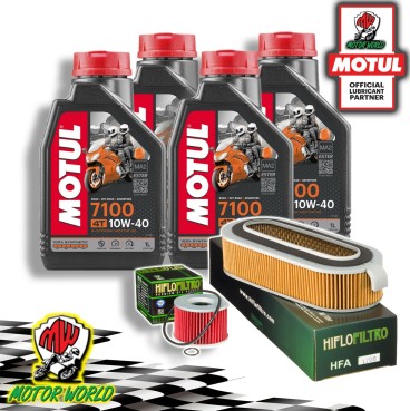 TAGLIANDO 4L MOTUL 7100 10W40 + FILTRI HIFLO HONDA CB 1100 1981 1982 1983