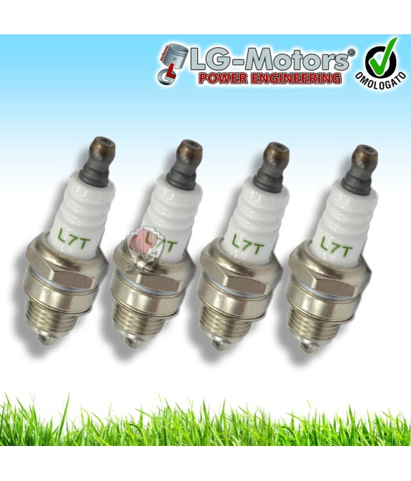 KIT 4 CANDELE UNIVERSALE PER DECESPUGLIATORE MOTOSEGA POTATORE 2 TEMPI L7T