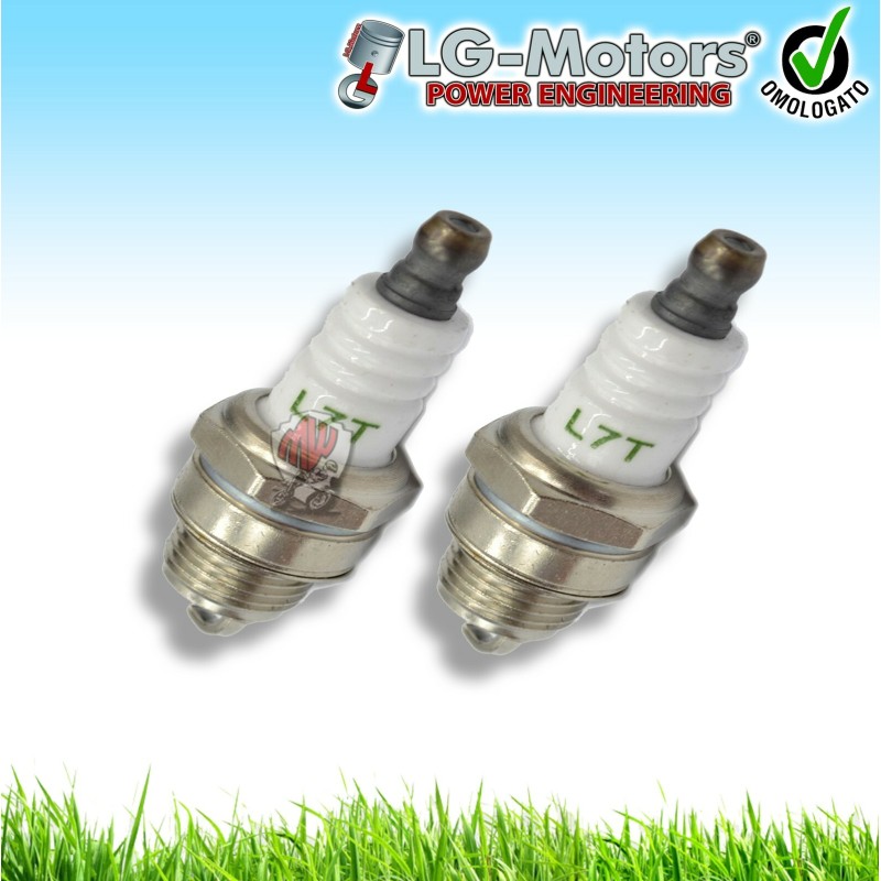 KIT 2 CANDELE UNIVERSALE PER DECESPUGLIATORE MOTOSEGA POTATORE 2 TEMPI L7T