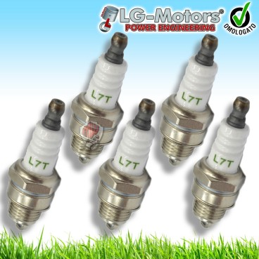 KIT 5 CANDELE UNIVERSALE PER DECESPUGLIATORE MOTOSEGA POTATORE 2 TEMPI L7T