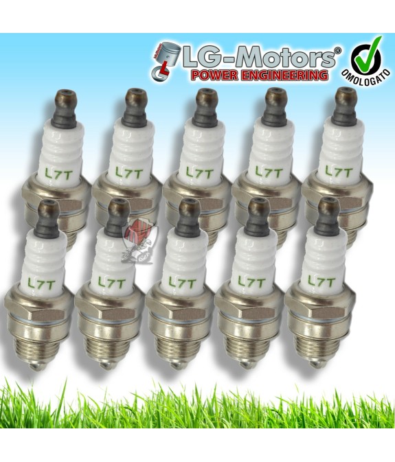 KIT 10 CANDELE UNIVERSALE PER DECESPUGLIATORE MOTOSEGA POTATORE 2 TEMPI L7T