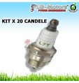 KIT 20 CANDELE UNIVERSALE PER DECESPUGLIATORE MOTOSEGA POTATORE 2 TEMPI L7T