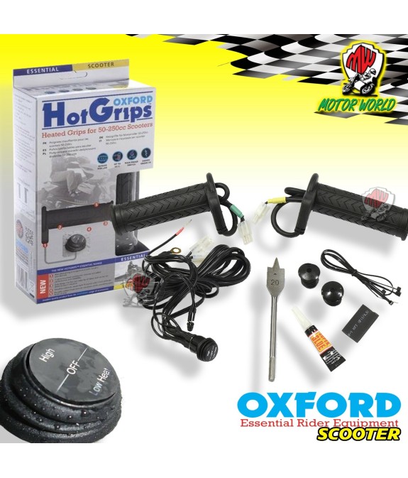 Oxford Manopole Riscaldate Hotgrips PER Scooter e MAXI SCOOTER CON INTERRUTTORE
