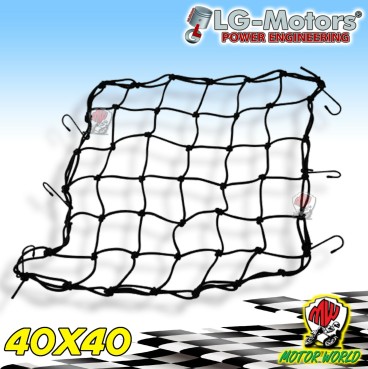 RETE ELASTICA RAGNO PORTAPACCHI MOTO PORTACASCO PORTABAGAGLIO 40X40