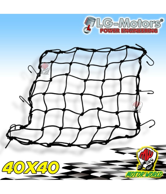 RETE ELASTICA RAGNO PORTAPACCHI MOTO PORTACASCO PORTABAGAGLIO 40X40