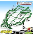 Rete Elastica MOTO VERDE Rivestimento PP antistrappo 6 ganci regolabili cm 40X40
