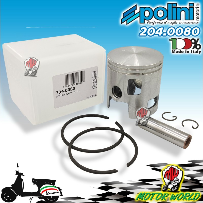 PISTONE POLINI 177 CC 63 mm PIAGGIO VESPA PX 125 150 COSA SPRINT VELOCE GT GL R