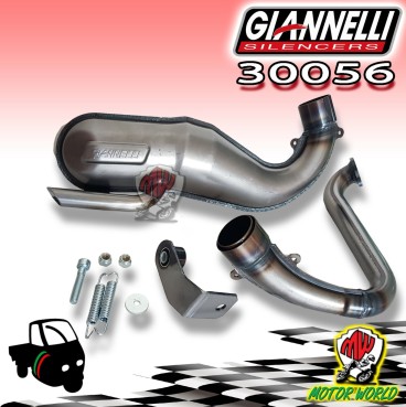 MARMITTA GIANNELLI CORSA LUNGA PIAGGIO APE 50 + GUARNIZIONE PER MOTORI 125 130