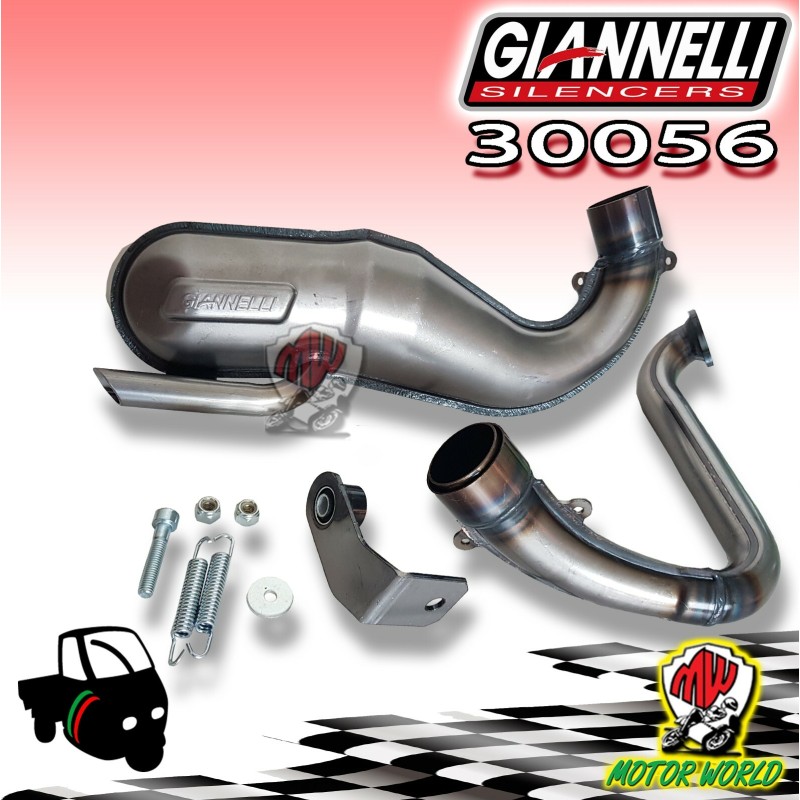 MARMITTA GIANNELLI CORSA LUNGA PIAGGIO APE 50 + GUARNIZIONE PER MOTORI 125 130