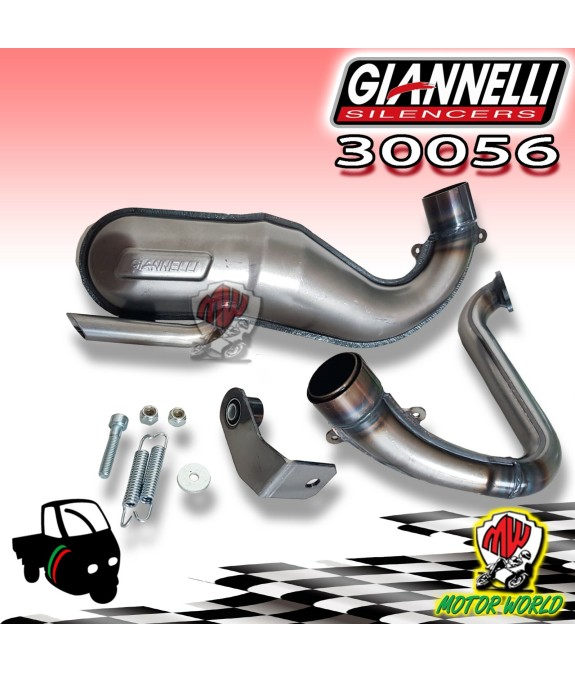 MARMITTA GIANNELLI CORSA LUNGA PIAGGIO APE 50 + GUARNIZIONE PER MOTORI 125 130