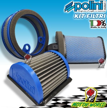 KIT 3 FILTRI ARIA RACING POLINI YAMAHA T-MAX 500 INIEZIONE 2004 2005 2006 2007