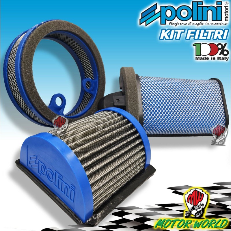 KIT 3 FILTRI ARIA RACING POLINI YAMAHA T-MAX 500 INIEZIONE 2004 2005 2006 2007