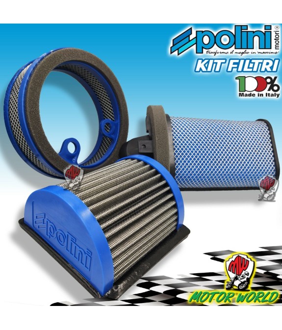 KIT 3 FILTRI ARIA RACING POLINI YAMAHA T-MAX 500 INIEZIONE 2004 2005 2006 2007