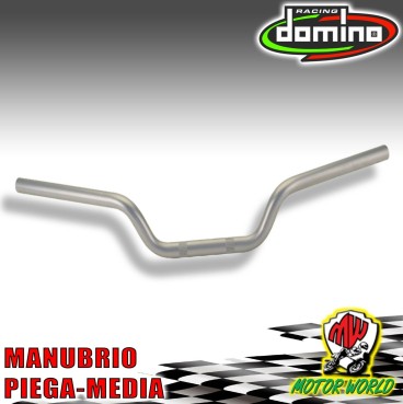 MANUBRIO MOTO 22mm TOMASELLI RACING STERZO PIEGA MEDIA STERZO ARGENTO
